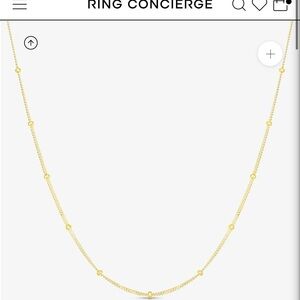 Ring Concierge 14K Gold Saturn Chain Necklace, 17.5 inches